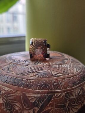 Unique! Mixed Metal 3d Architectural Modern Ring, Approx Size 6.5